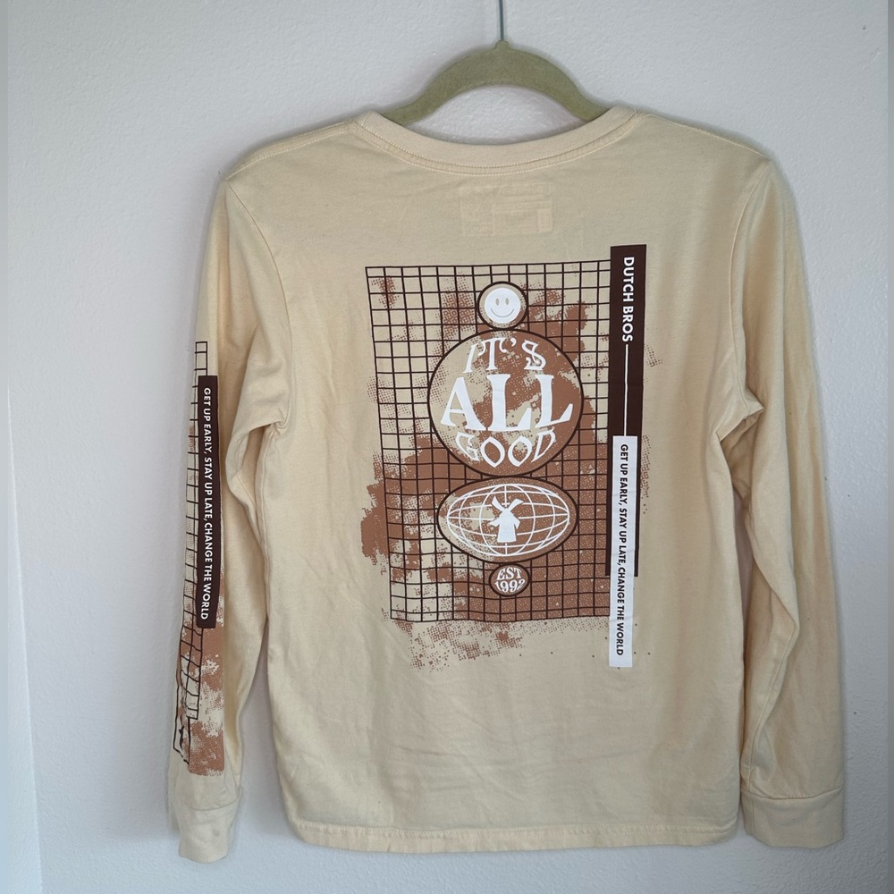 Dutch Bros Coffee Cream Long-sleeve 'It's All Good'